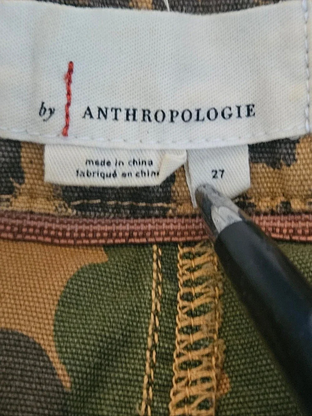 PILCRO Leopard Camo "The Wanderer" Pants 27 Anthropologie - Picture 9 of 9